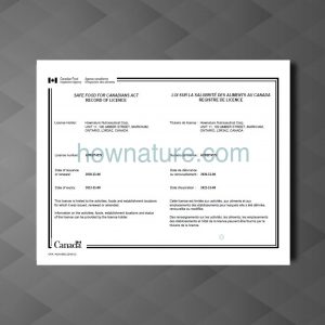 Safe Food for Canadians Licence