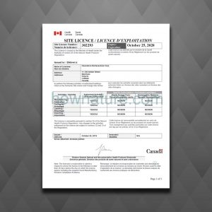 Hownature Nutraceutical Canada Site Licence